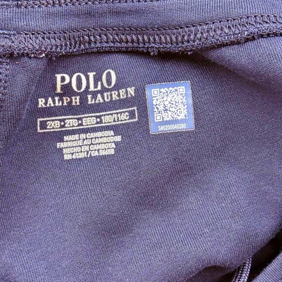 NWOT Polo Ralph Lauren Navy Blue Athletic Shorts White Pony Men's 2XB Athleisure - Picture 5 of 8